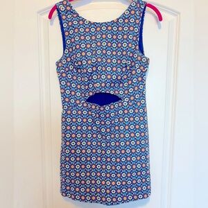 70s Style Retro Blue Romper